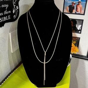 NWT Lucky Brand 2 Strand Gold Y Necklace #LN2